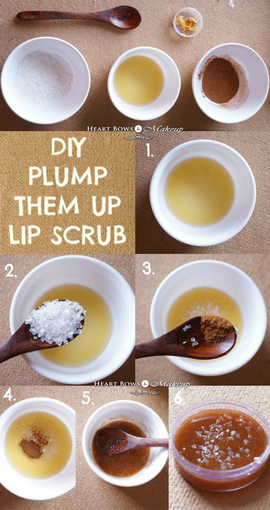 DIY How To Make Exfoliating Lip Scrub For Plumper Lips Cinnamon Honey