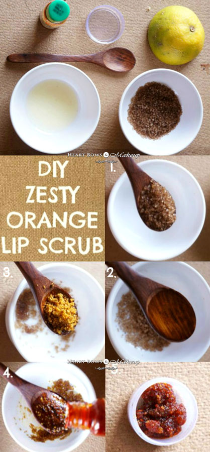 DIY Lip Scrub For Dark Pigmented Lips Lemon Orange