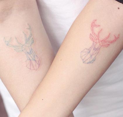 Couple Design Tattoo Small