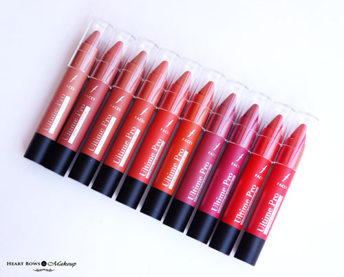 All Faces Ultime Pro Creme Lip Crayon Review Swatches Shades