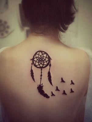 Beautiful Dreamcatcher Tattoos On Back