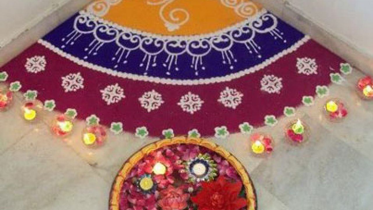 20 Best Small Rangoli Designs & Patterns for Beginners! - Heart ...