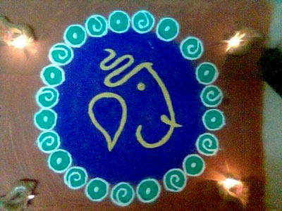 Best Small Ganesha Rangoli Pictures For Beginners