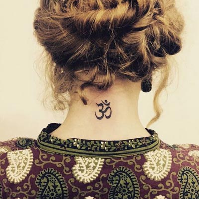 Small Om Back Tattoo Images