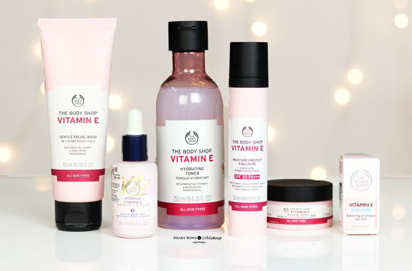 Body Shop E Skincare Range Review + Giveaway (5 - Heart Bows & Makeup