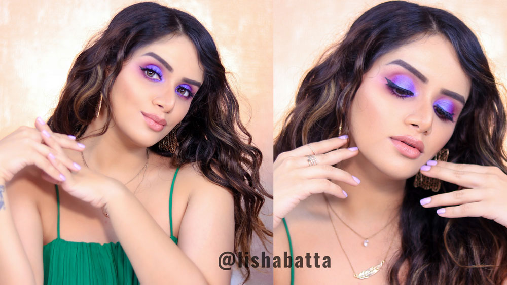 Easy Purple Eyeshadow Look Tutorial Step By Step Lisha Batta